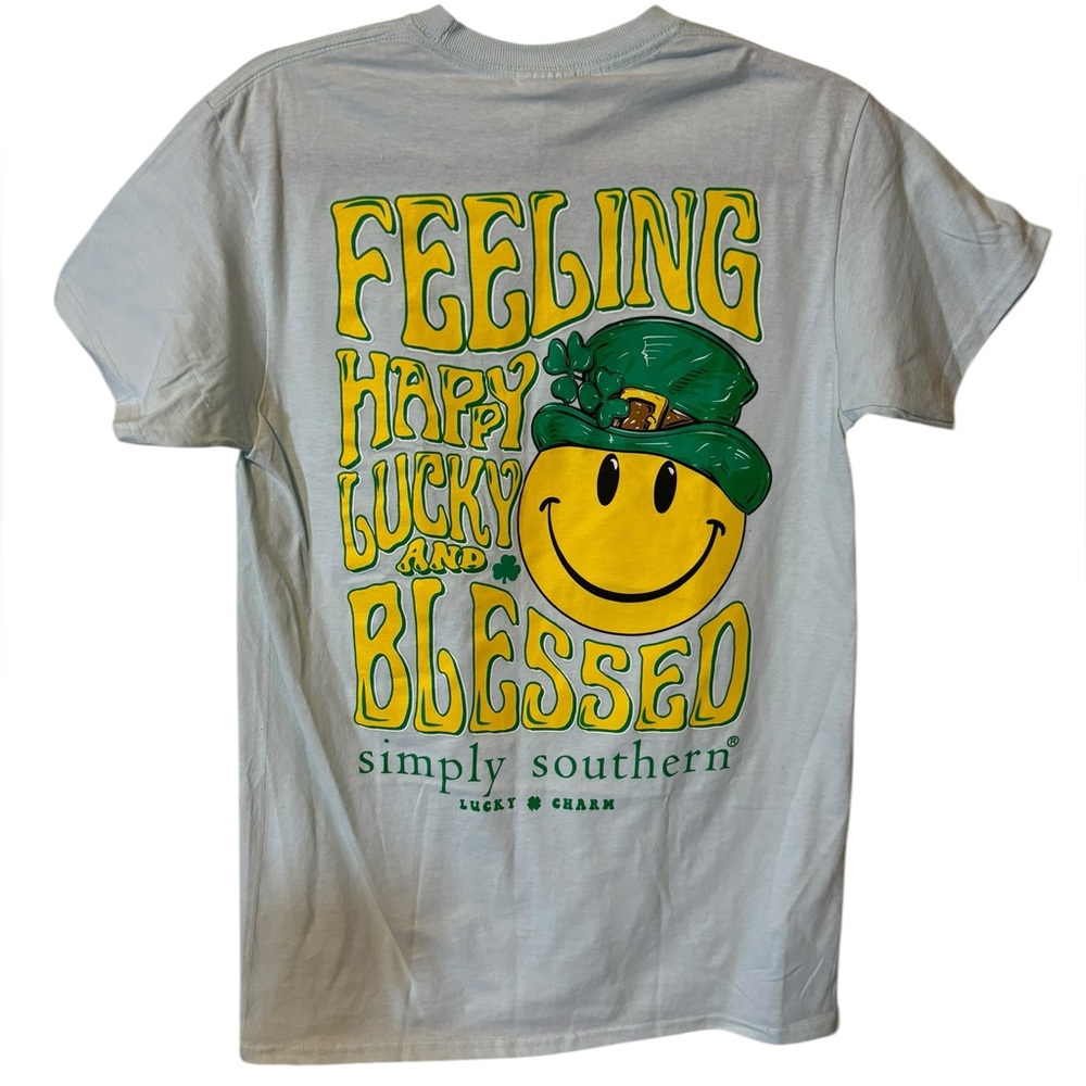 Simply Southern Feeling Lucky Size Small T-Shirt NWT